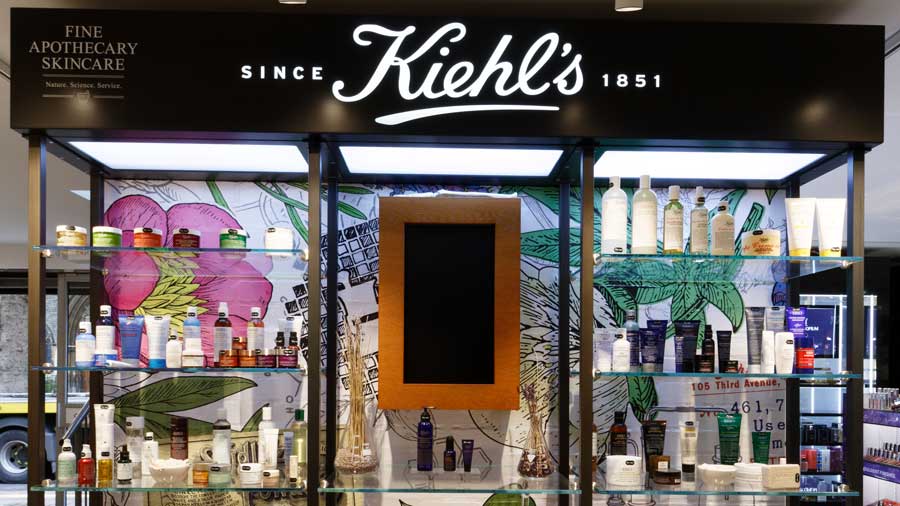 Kiehls Beauty Counter in Central Pharmacy, Cardiff
